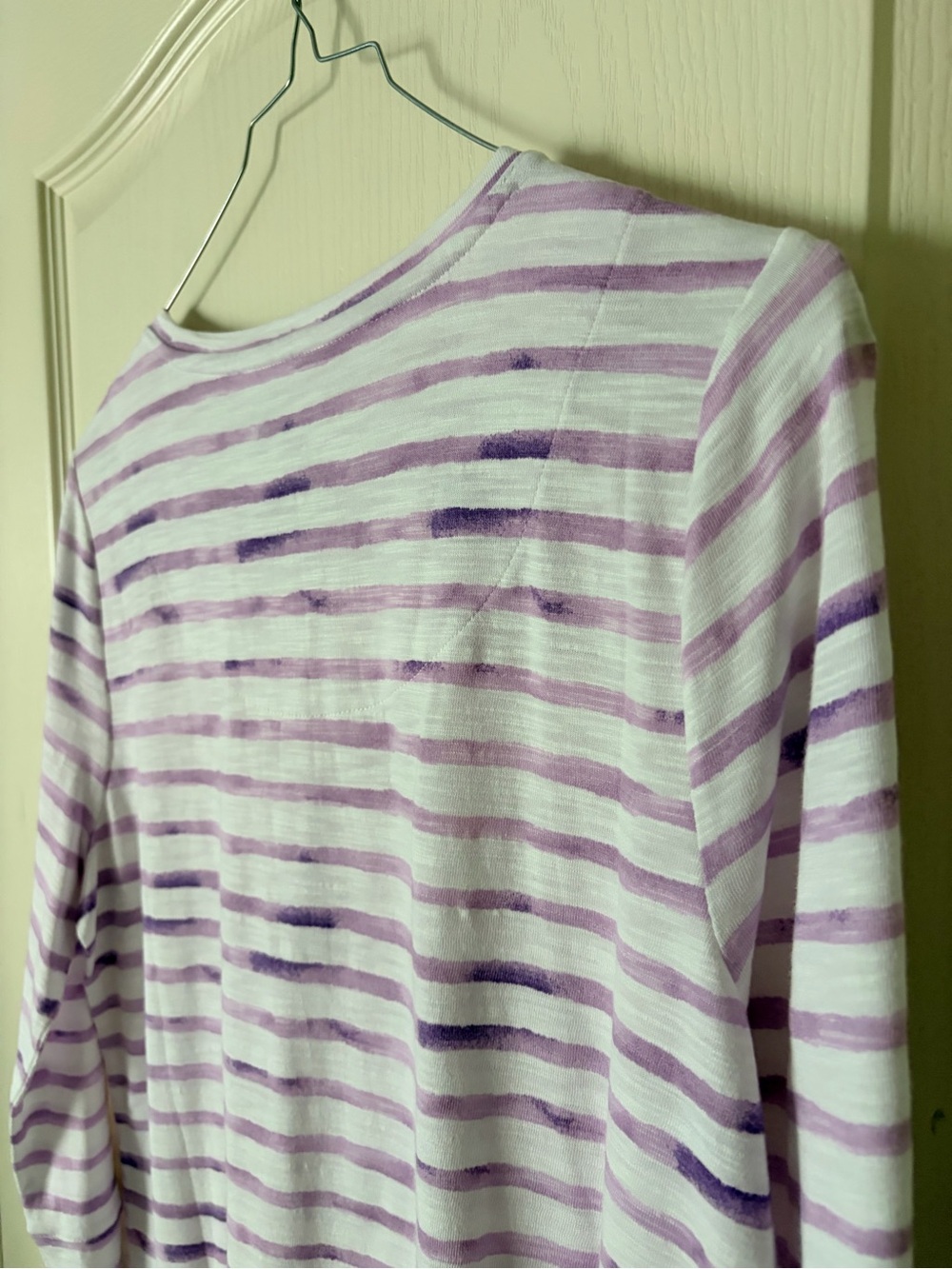 NWT Chicos Palermo Cotton Slub Stripes Tee, Size 1 - Picture 7 of 14
